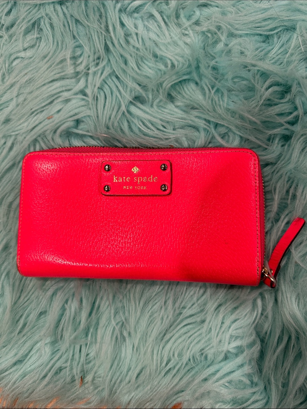 kate spade Hot Pink Zip Around Wallet